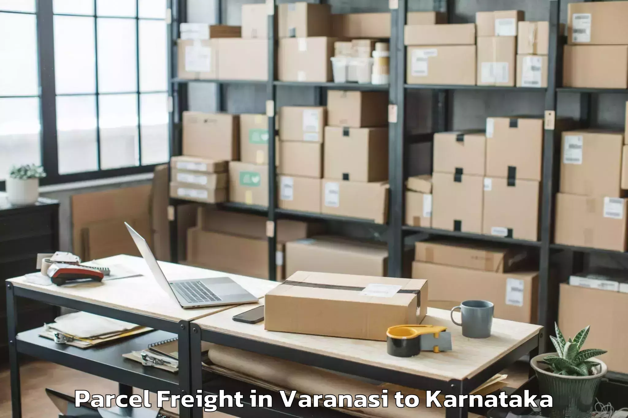 Top Varanasi to Shrirangapattana Parcel Freight Available